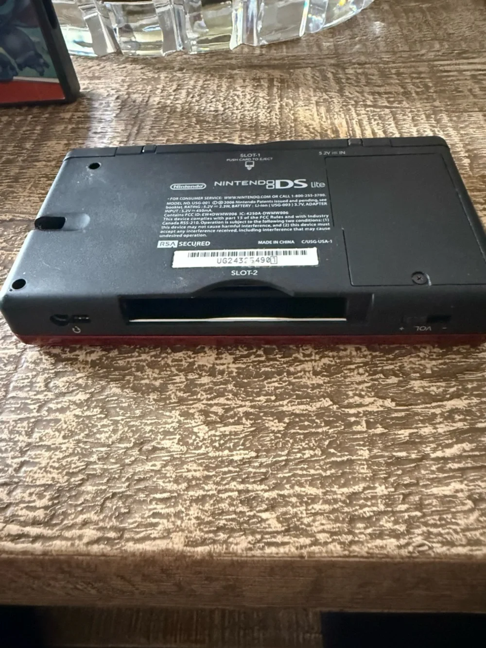 Nintendo DS Lite Red Handheld Console with Disney Stitch Jam Game